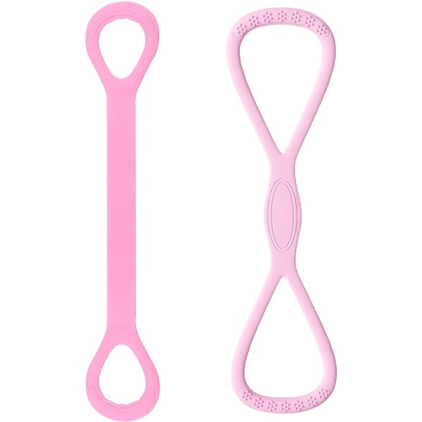 2 PCS Lexziuo Figure 8 Resistance Bands, Elastic Stretch Bands