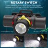 NAKCNM 3000LM IPX8 Waterproof Diving Flashlight Magnetic Rotary Switch