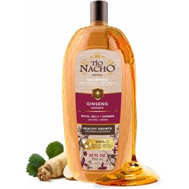 TÍO NACHO Shampoo Anticaída con Ginseng y Jalea Real, Estimula y Fortalece el Crecimiento del Cabello, Extractos de Romero, Aloe Vera y Jojoba, Ideal para la Caída del Cabello. Contiene una Botella con 950 ml