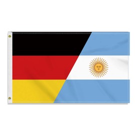 Large 90 x 150 cm Germany Argentina Flag, Large 150D German Argentina Friendship Banner, Durable Germany Flag, Doube Side Print, Decor, Brass Eyelets, Large Argentina