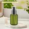 6 Pcs Frosted Green Glass Pump Bottle Empty Lotion Foundation
