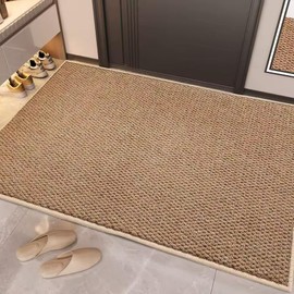 Front Door Mat for Indoor & Outdoor Entryways – Non-Slip Washable Polyester Rug for Home Doors and Floors