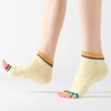 Yoga Pilates Toe Socks Toeless Socks with Grips for Women