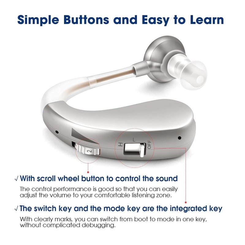 Britzgo Hearing Aids with Noise Cancelling,Rec