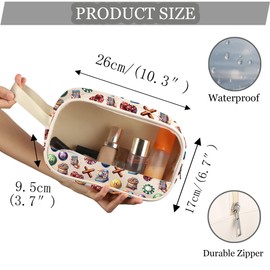 MNIGIU Funny B Gambler Gift I'll Bring The Luck Clear Cosmetic Bag Gambling Lover Gift Lucky Player Makeup Bag