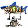 Mechanical Shark Building Set for Creative Play – 687-Piece Light-Up