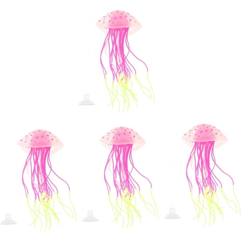 GANPUB Pink Artificial Simulation Glowing Jellyfish Suitable for Fish Tank