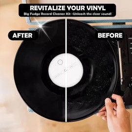 DINGSEN Vinyl Record Cleaning Kit, Complete 4 in 1 Vinyl Record Cleaning Kit 100ml Soft Velvet Brush, Straight Handle and Round Head Brush