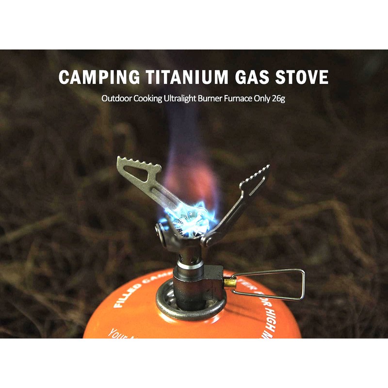Boundless Voyage Titanium Mini Gas Burner Ultralight Furnace Camping Stove