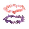 ZGDEIWGF Pack of 2 Crystal Gravel Bracelets, Small Elastic Pebble