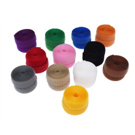 IHKFILAN 5 Yards Sew On Hook and Loop Tape Fastening Nylon Fabric Tape with Non-Adhesive for DIY Craft Interlocking Tape Sewing Fasteners (3/4''Wide, 5 Yard Hook + 5 Yard Loop) for Roll,Purple