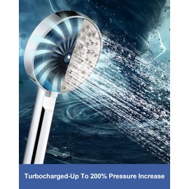 Magichome Shower Head, Water-Saving Shower Head with 5 Jet Types, Turbocharged Design, High Pressure Shower Head, Hand Shower, Shower Head, Water-Saving for Bathing