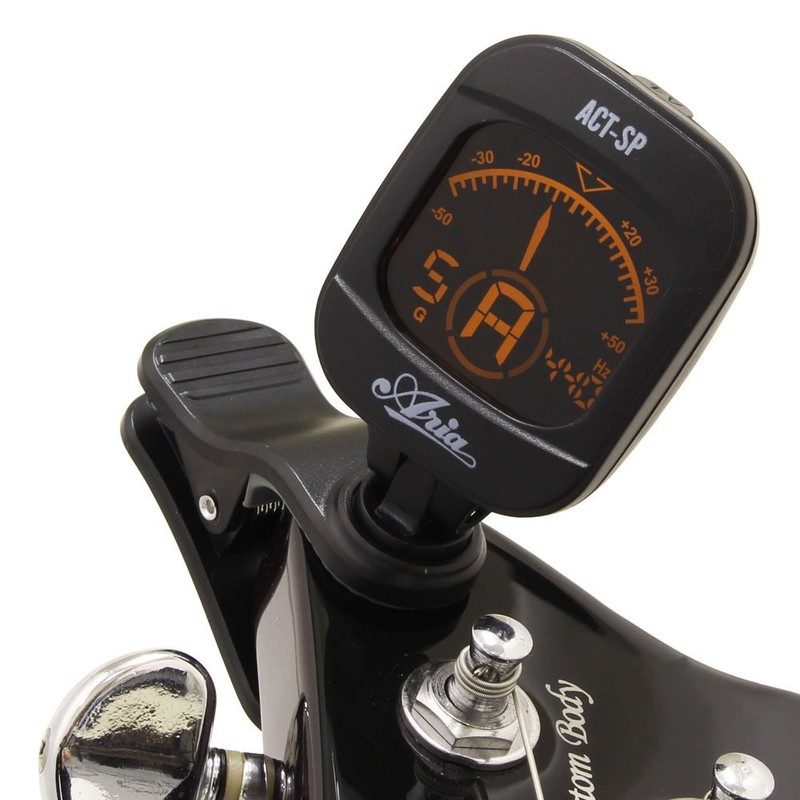 ARIA ACT-SP WH Clip-On Multi-Mode Tuner, White