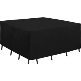 Brit Voyager Garden Furniture Covers, Heavy Duty 420D Oxford Fabric Outdoor Table Cover, Rattan Patio Furniture Cover Waterproof, Anti-UV (160*160*71 cm)