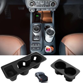 2PCS Silicone Cup Holder Insert Liner for 2025 2024 2023 2022 Ford Maverick Hybrid XLT Center Console & Rear Armrest Cupholder Coaster Cover Protector Car Interior Accessories