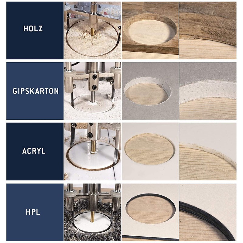 Adjustable Circle Hole Cutter Round Cutting Boring Bit Woodworking Drill