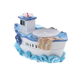 Sailboat Tea Light Holder Home Décor - Light Blue