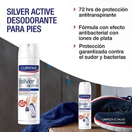 Curitas Fresh Active 2 En 1 Desodorante Spray Para Pies Con Octenidina, 1 count, 150 ml, Spray Fresh Active, Pack of 1  Desodorante en Spray para...  