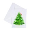 Caspari Snowy Tree With Cardinal Boxed Christmas Cards - 15