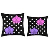 Elegant Pink Purple Orchids Polka Dot Pattern Shapes Mania Throw