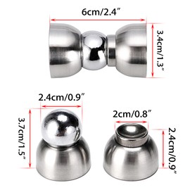 Sumnacon Powerful Magnetic Doorstop - 4 Pcs Stainless Steel Mini Door Stopper, Heavy Duty Magnetism Door Holder for Bedroom Bathroom Kitchen Home Office,Silver