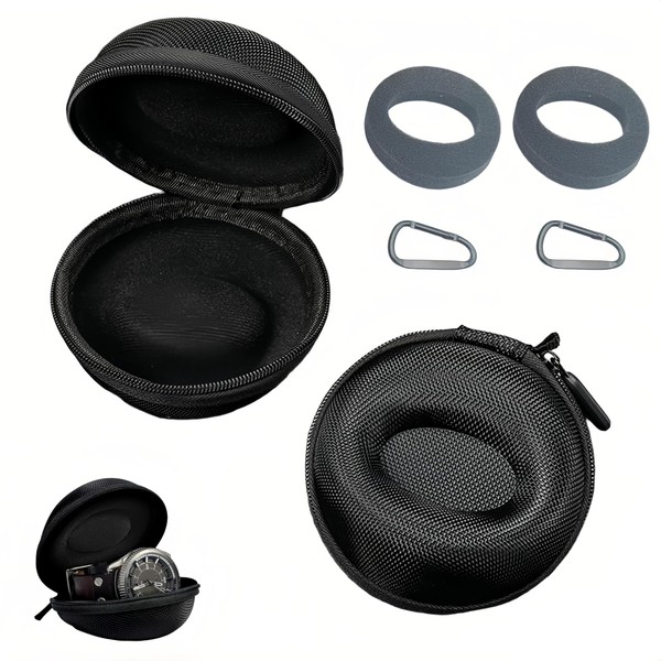 Pack of 2 Travel Watch Case, Round Watch Box, Round