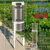 강우측정기 빗물 우량계 습도 분리형 실린더형 [스테인리스스틸 우량계분리형 우량컵 포함]