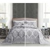 HZ & HY Oversized King Bedspread, Jacquard Matelasse Damask Pattern