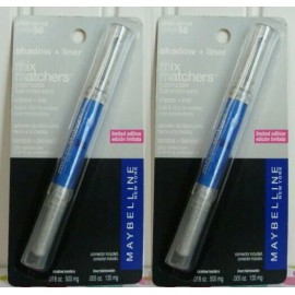 Maybelline 2 MAYBELLINE EYE SHADOW + LINER SILVER SORBET & LICORCE # 50 MIX MATCHERS