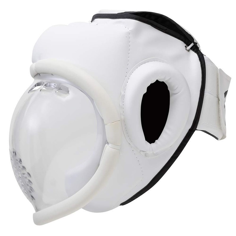 Kudo White Full Face Weapons Full contact Head Guard -