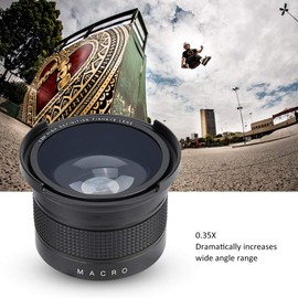 52mm 0.35X Wide Angle Fisheye Lens with Lens Caps Storage Pouch Universal for Canon/for Nikon/for Sony/for Minolta/for Pansonic/for Olympus/for Pentax SLR DSLR Cameras