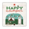 Vintage Happy Camper Cocktail Napkins, Funny Beverage Napkins, 5-inch Square