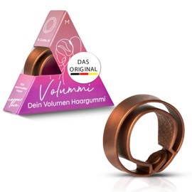 Volummi Hair Scrunchie, Innovative Ponytail Scrunchie for Visibly More Volume in the Ponytail, Perfect Hold & Gentle on Hair, The Original Made in Germany [Copper Love M for Normal Hair]
