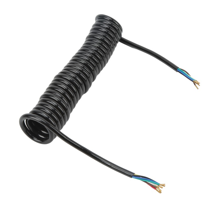Trailer Extension Coiled Cable 12.8ft 20AWG 7 Core Polyurethane Copper