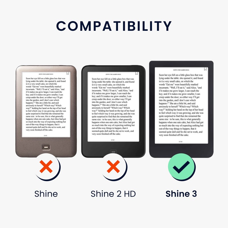 kwmobile Flip Case Compatible with Tolino Shine 3 Case -