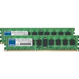 8GB (2 x 4GB) DDR3 800MHz PC3-6400 240-PIN ECC REGISTERED DIMM (RDIMM) MEMORY RAM KIT FOR SERVERS/WORKSTATIONS/MOTHERBOARDS (4 RANK KIT NON-CHIPKILL)