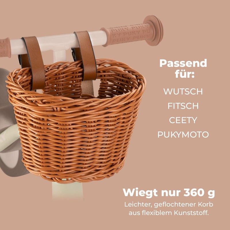 PUKY Chaos Basket S Brown | Flexible Children's Handlebar Basket