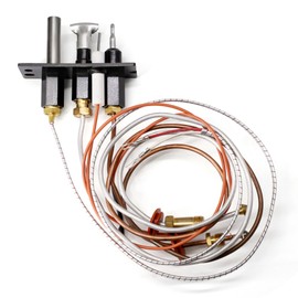 Hipoilk 4021-736 Natural Gas Pilot Assembly for Heatilator, Heat N Glo, Quadrafire Fireplaces, 485-510A, 2103-010 Pilot Assembly Gas Fireplace Replacement Parts with Thermocouple Thermopile