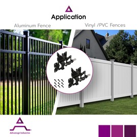 Advantage Industries Stainless-Steel Self-Closing Gate Hinge | Horizontal Adjustable | Heavy-Duty Enclosed Spring | Tight Hinge Tolerance | 3-Side Gate Attachment | Vinyl/PVC Gate (Pair) – White