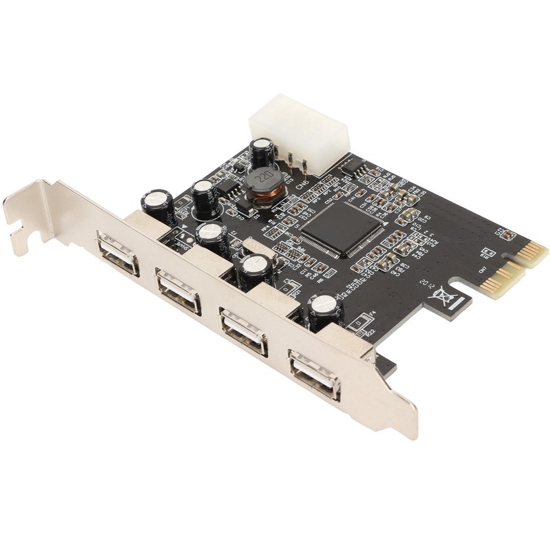 PCIe to USB2.0 Expansion Card 4 Ports 4 Pin Power