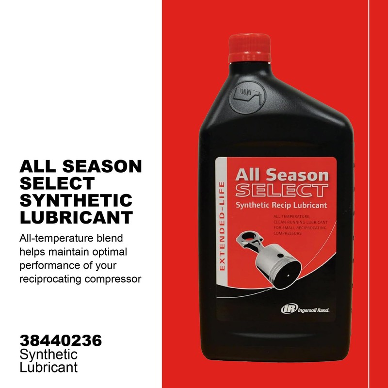 Ingersoll Rand 38436721 OEM All Season Select Synthetic Lubricant, 1L