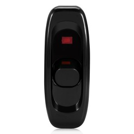 Tyenaza Device Switch Inline Intermediate Switch Cord Switch Table Lamp Desk Light Cable Switch Cable Switch with LED Indicator Light AC 250V 10A (Black)