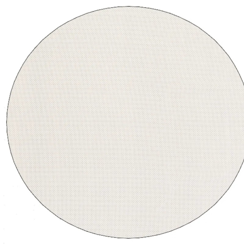 Homeroots 6" Round Basic Beige Non Slip Rug Pad