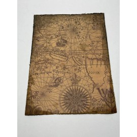 Unbranded Pirate Map with Treasure Chest and Plastic Coins