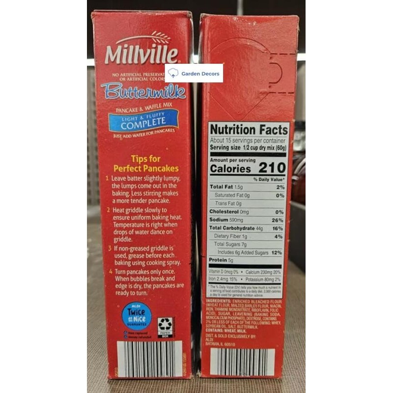 Millville Buttermilk Pancake & Waffle Mix Light & Fluffy Complete