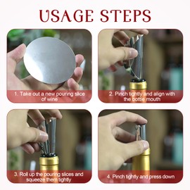 Pack of 50 Wine Pourers Wine Pourers Plates Wine Pourers Drip Free Reusable Pourer Wine Pouring Aid for Birthday Party Wedding Restaurant Hotel Bar Bistro