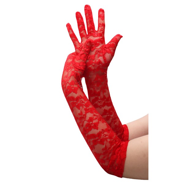 ATHX Lace Opera Tea Party Gloves for Women 19" Length