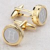 GWD Mens Cufflinks Tie clips set Set Shirt Classic Initials