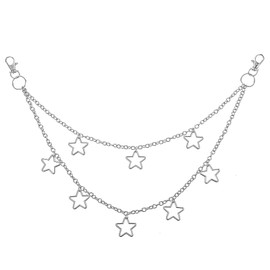 YBEATY Hip Hop Star Pants Chain Vintage Punk Rock Jean Pocket Chain Goth Y2k Layered Wallet Accessories Cute Trouser Waist Body Jewelry Keychains for Men Women Girls Dresses