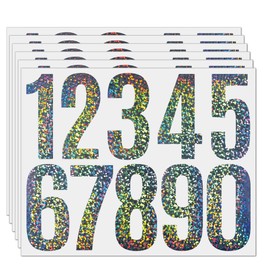 6 Sheets Reflective Mailbox Number Stickers, 3 inch Self Adhesive Vinyl Waterproof Mailbox Numbers Stickers, 0-9 Mailbox Numbers Sticker for Mailbox,Signs, Door, Cars,Garbage Bins,Address Numbers